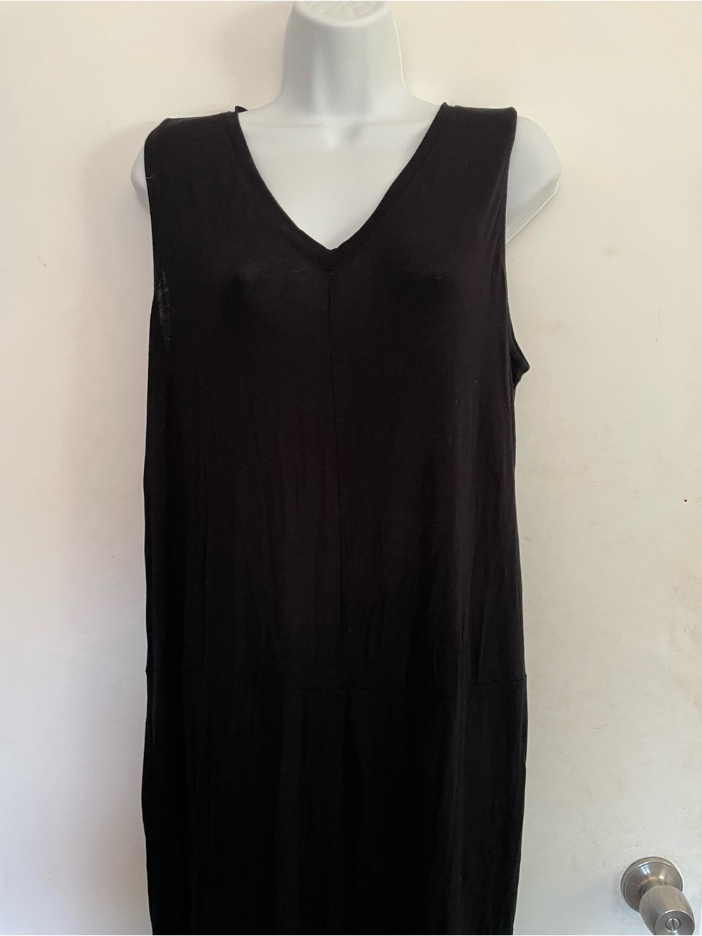 Sleek Black V-Neck Sleeveless romper